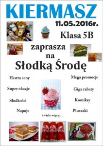 Kiermasz klasy 5B 11.05.2016